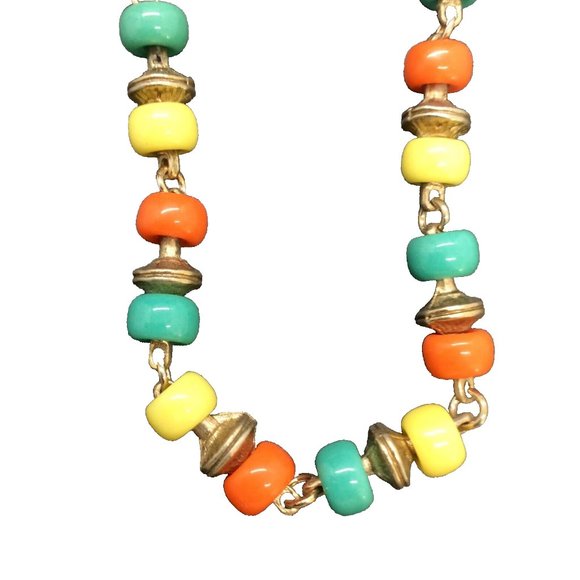Vintage Multi-Colored Beaded Necklace - Picture 2 of 4